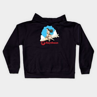 raytheoned rocket girl. ready for ww3. Kids Hoodie